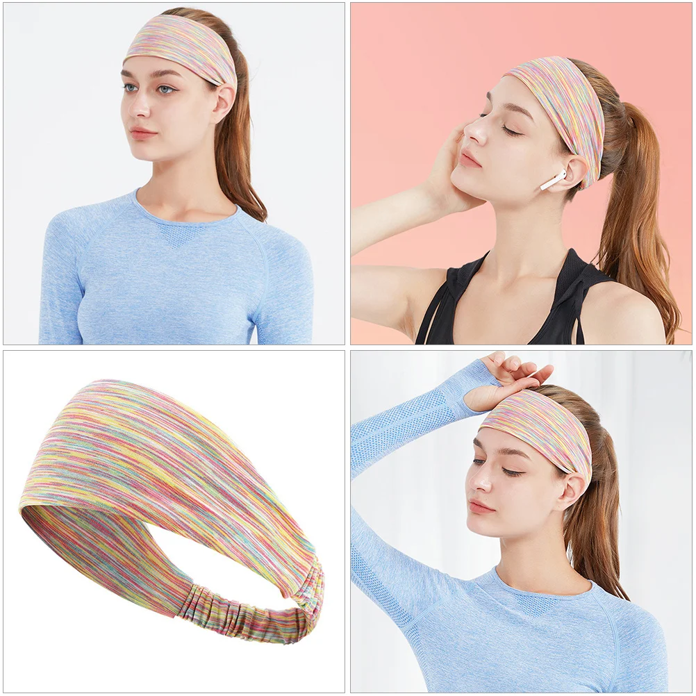 2 Pcs Girl Headbands Breathable Hairbands Girls Running Hoops Colorful Thin Women's