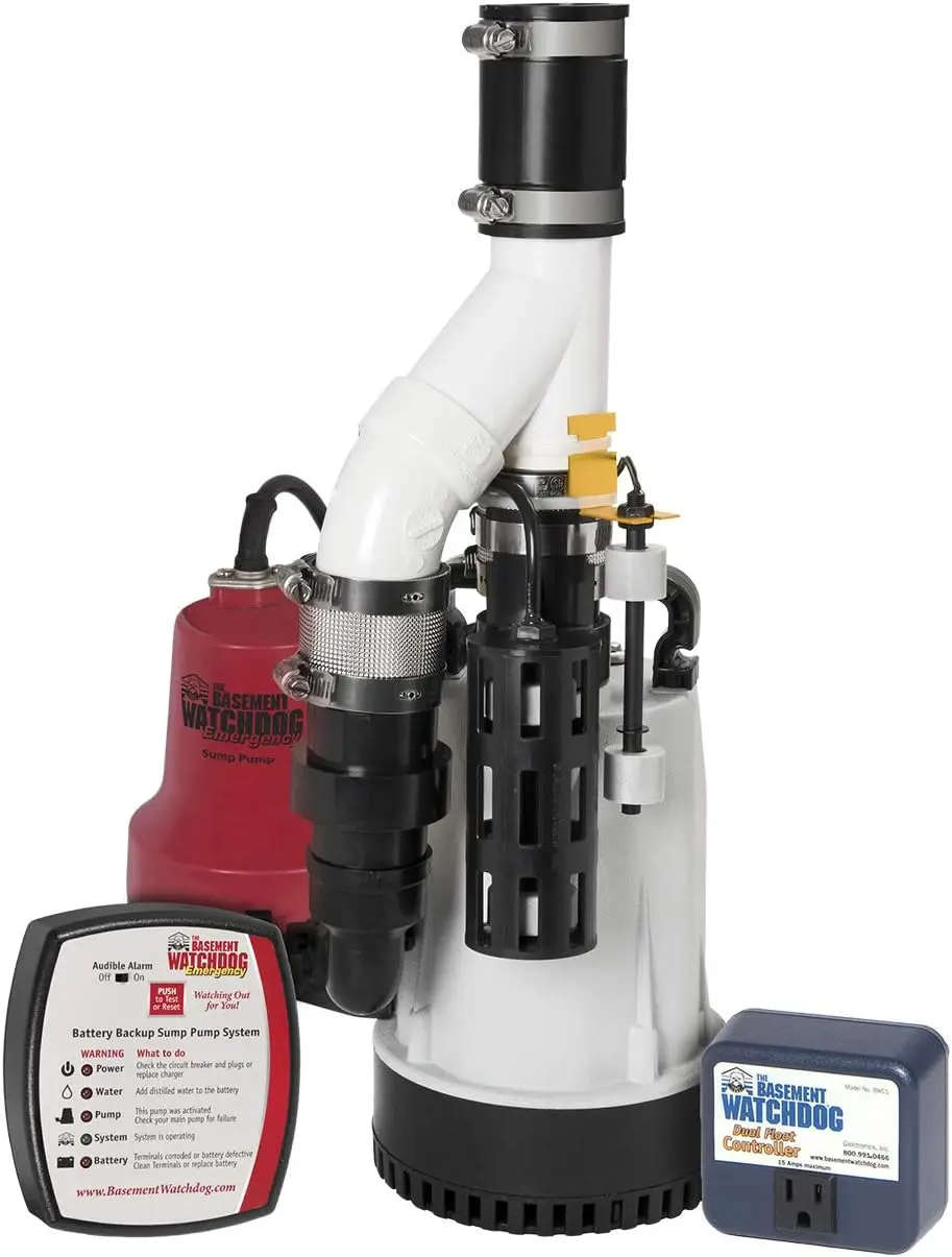 

THE Model DFK961 1/3 HP Combination Submersible Sump Pump with Cast Iron/Cast Aluminum Primary Sump Pump and a 24 Hour a Day