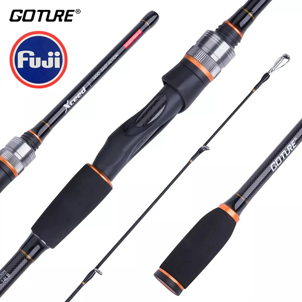 

Goture Xceed II Casting Spinning Fishing Rod Japan Fuji Guide Ring 1.98-3.0m Carbon Fiber Ultralight Lure Travel Rod with