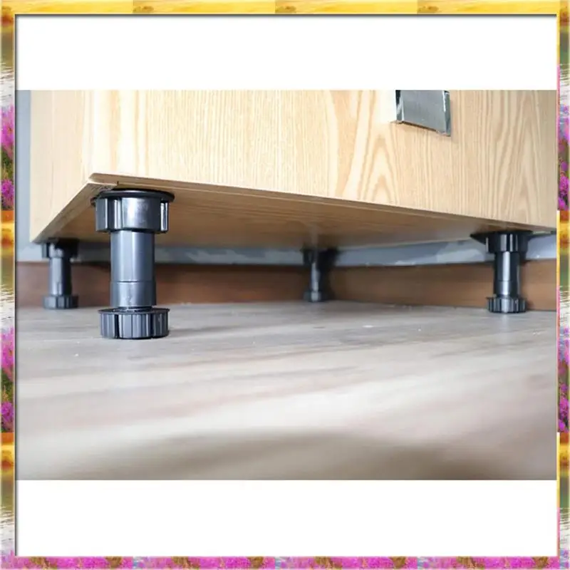 ABSU 12-pack zwarte kast stelpoten meubelpoten verstelbaar van 3-7/8 inch tot 5-1/8 inch, voor meubels, kasten