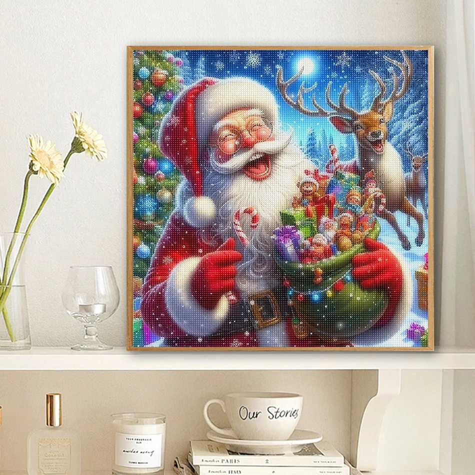 

SDOYUNO 5D Diamond Painting Santa Claus Christmas gift Cross Stitch Kits Picture Of Rhinestones Crystal Embroidery Drill Crafts