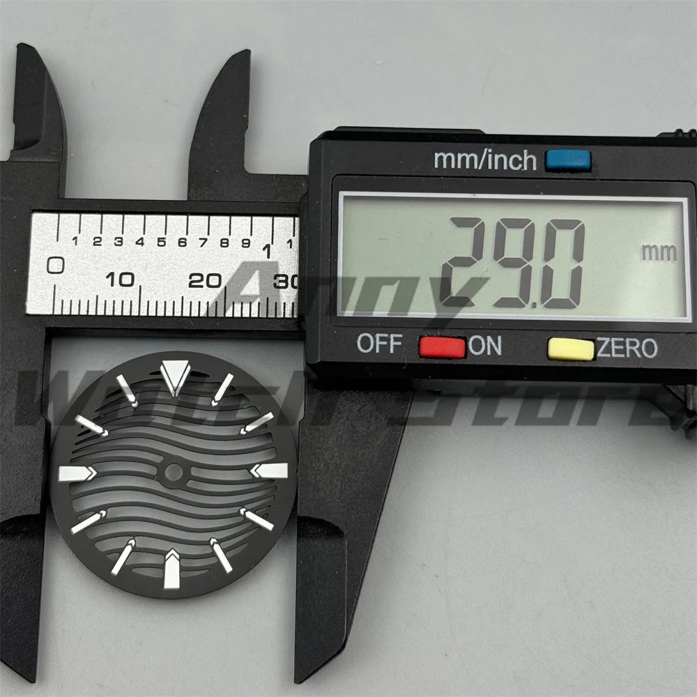 مشاهدة أجزاء جديد الجوف التدريجي ساعة الطلب والهيكل العظمي الأيدي صالح 29 مللي متر أسود فضي أزرق أخضر الهاتفي C3 مضيئة صالح NH70 NH72 #2