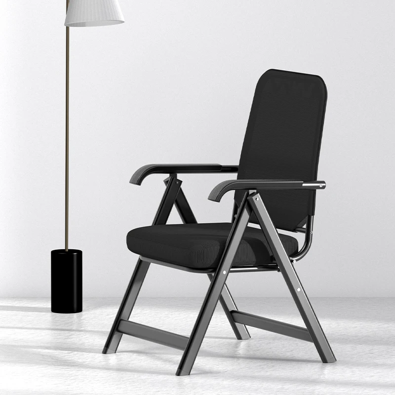 Adjustable Lumbar Support High Back Desk Chair Super Comfortable for Long Sitting Folding Computer Task Chair for Work/ Meeting