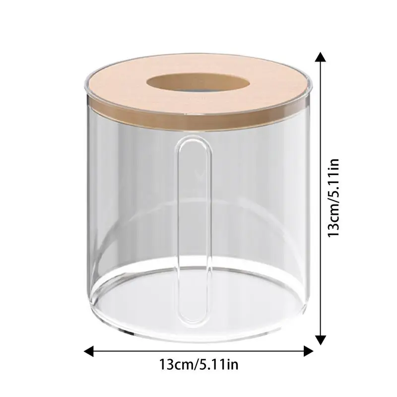 Tissue Storage Box Roll Paper Dispenser Toilet Paper Holder Desktop Tissue Box Napkin Containers With Wood Cover for Bathroom