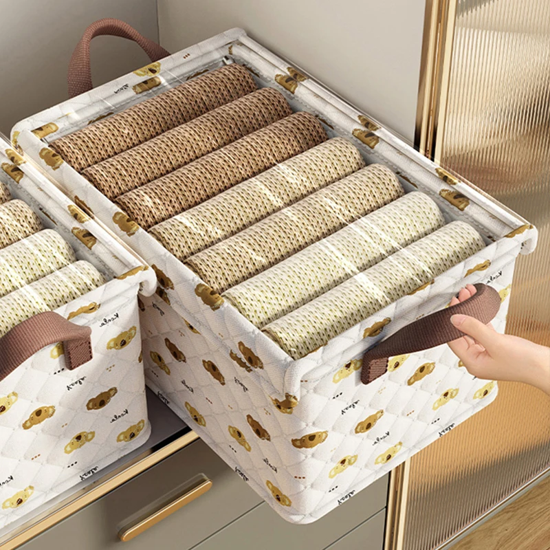 Foldable Clothes Storage Box Koala Pattern Organizer Wardrobe Toys Fabric Storage Box Cabinet Storage Artifact