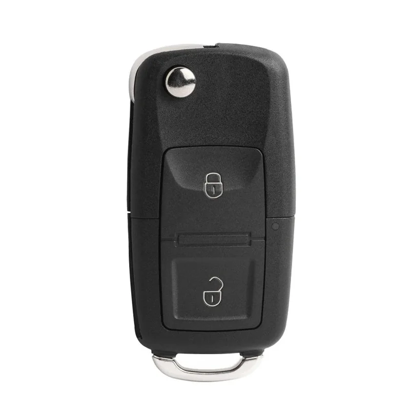 KEYECU 2 pulsanti 433MHz ID48 Chip per Seat Ibiza Cordoba Arosa Leon 2002-2009 Auto aggiornato Flip Remote Key Fob P/N: 5FA 008 548