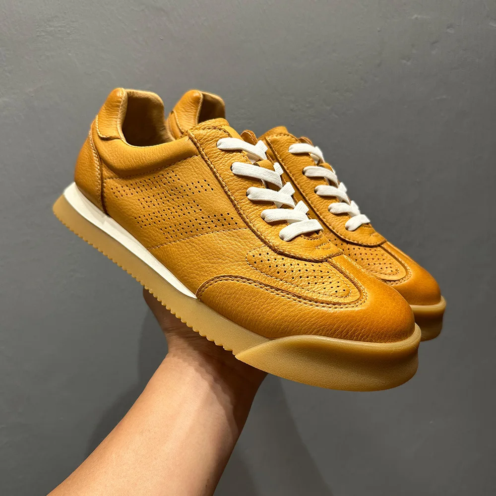 Classic Trendy All- Match White Breathable Sneaker Fashion Casual Running Board Shoes for Men Heightening Casual Board Shoes