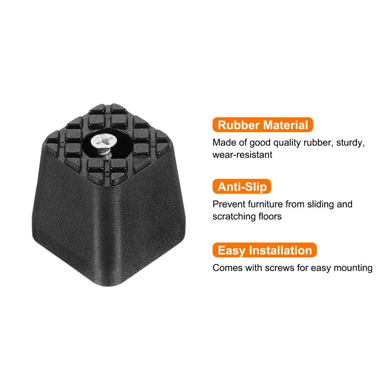 8 Pcs Soft Rubber Anti-slip Foot Pads, Transparent Silicone & Wear - Resistant 30*30mm Ideal for Table Sofa and Chair Stool Leg