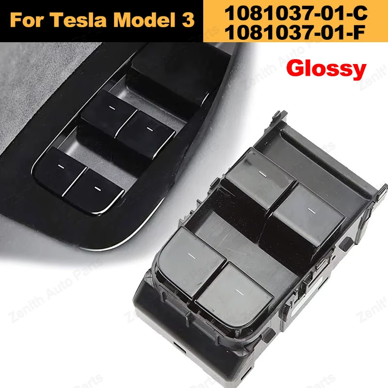 Elektrische raamschakelaar Voor Tesla Voor Model 3 M3 Auto Linksvoor Raamvergrendeling Schakelaar 1081037-01-F Raam schakelaar
