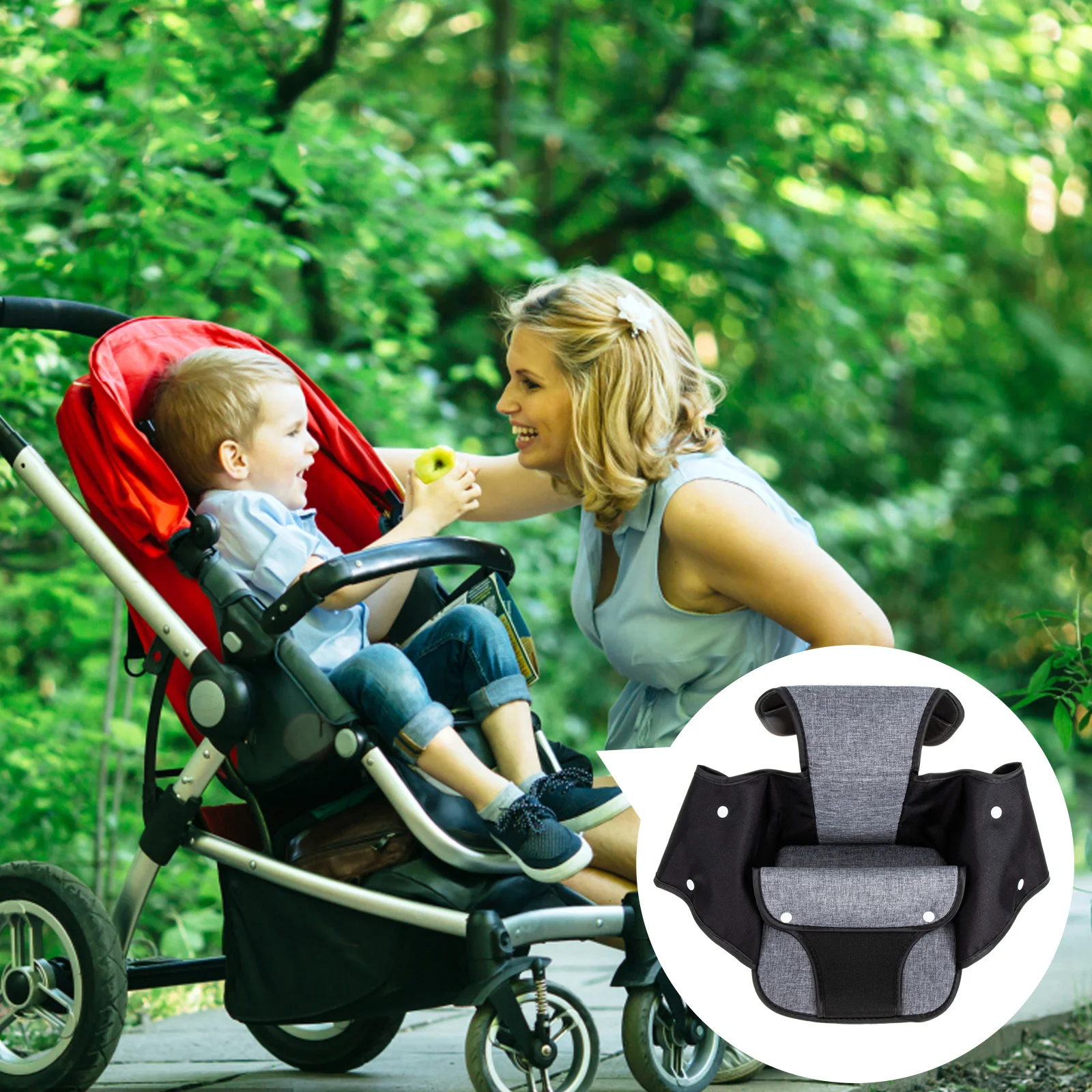 وسادة مقعد عربة الأطفال لسيارة الرضع، وسادة دعم خفيفة الوزن قابلة للتنفس، مريحة لسلامة عربة الأطفال