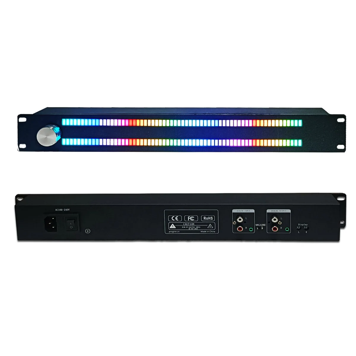 1.5U Music Level Indicator Digital Spectrum analyzer LED Display Meter Light Audio Signal Melody Rhythm Ambient Lamp W Remote