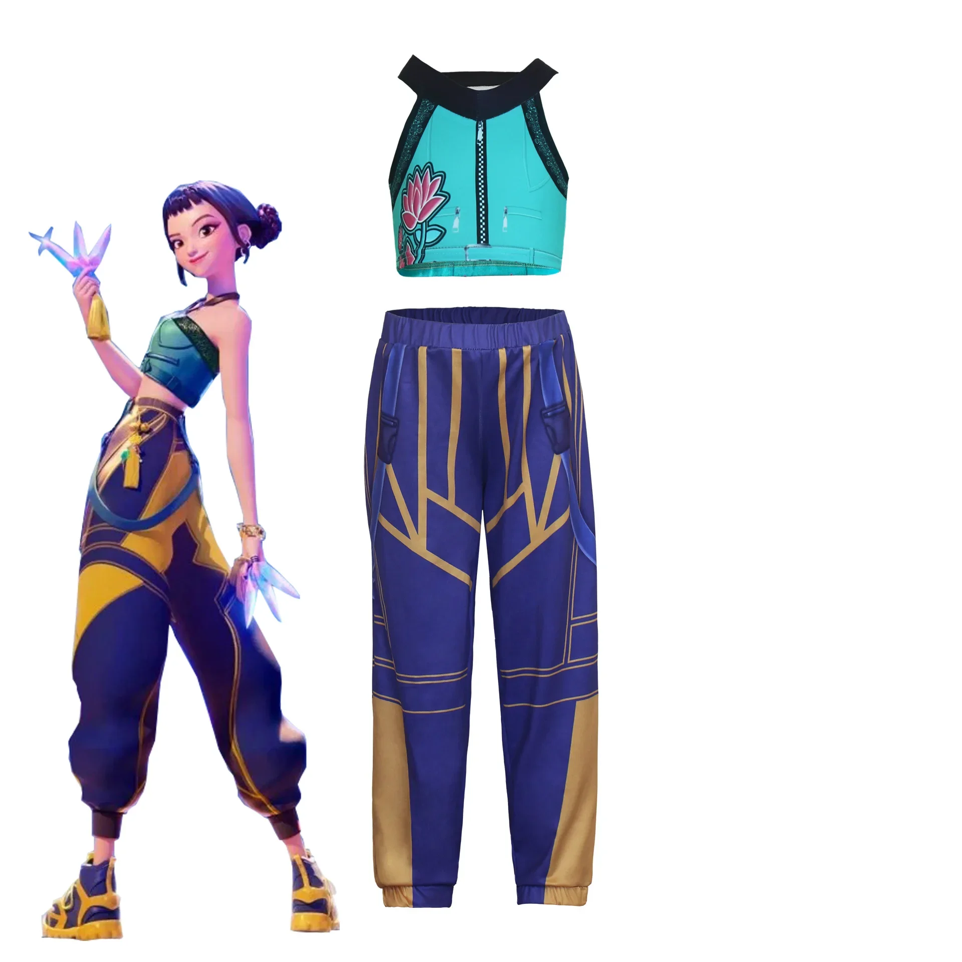 أزياء تنكرية للأطفال على شكل صياد شيطان للفتيات زوي ميرا رومي ملابس لعب الأدوار الخيالية Kpop بدلات حفلات الهالوين #3