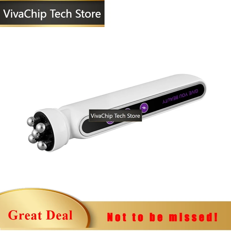 VivaCT3in1 RF Heating EMS Facial 360° Roller Massager For FIne Lines Lifting Skin Rejuvenation Skin Firm Microcurrent Beauty Mac