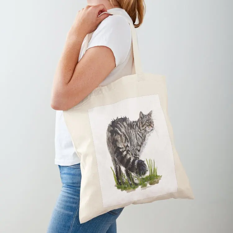 

Scottish wildcat Tote Bag Canvas shoulder bag Women's bags tote bags aesthetic shopping bag