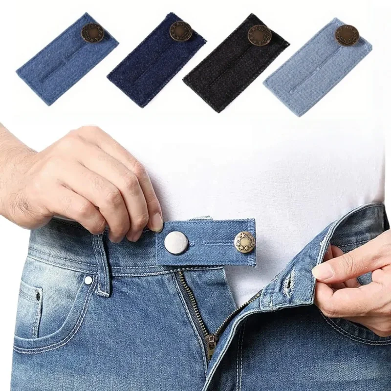 

8 pieces of new elastic waist extenders, adjustable belt extension buttons for trousers and jeans, stretchable waist expanders for men, jeans waist enlargers, belt extension adjustable loose buckles and waist expand bands