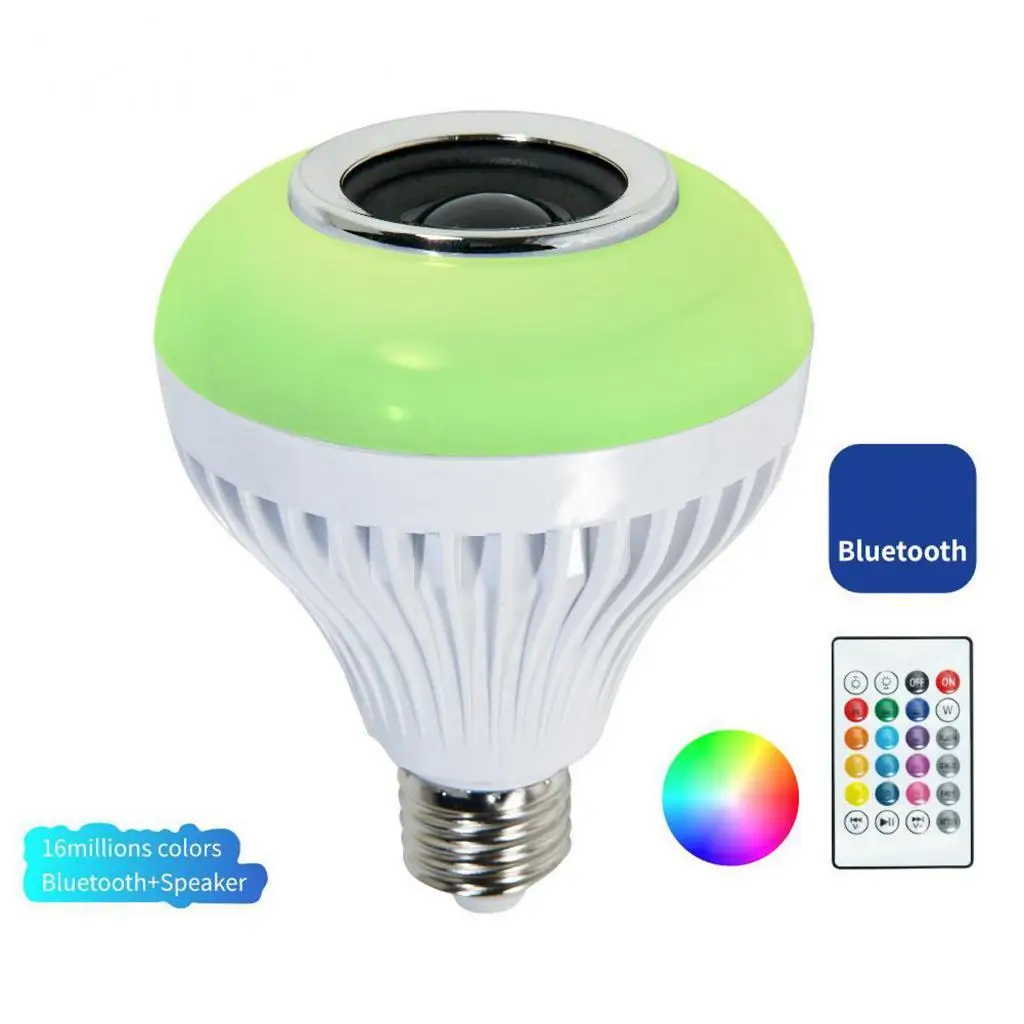 E27 Socket RGB Speaker Bulb Color Changing LED Bulb Effect Lighting for Home Decoration, Bar, Party, 5-7W