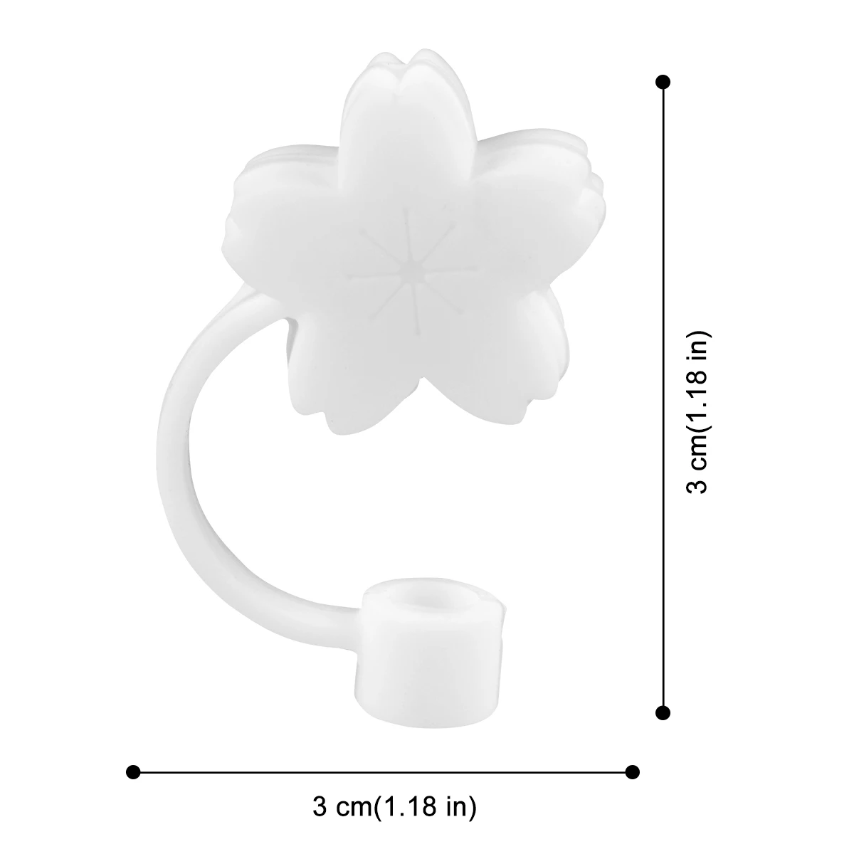 

4Pcs Straw Dust-Proof Cover Cute Cartoon Flower Shape Reusable Silicone Plugs for Girls Decorative Cup Seals Straw Cover