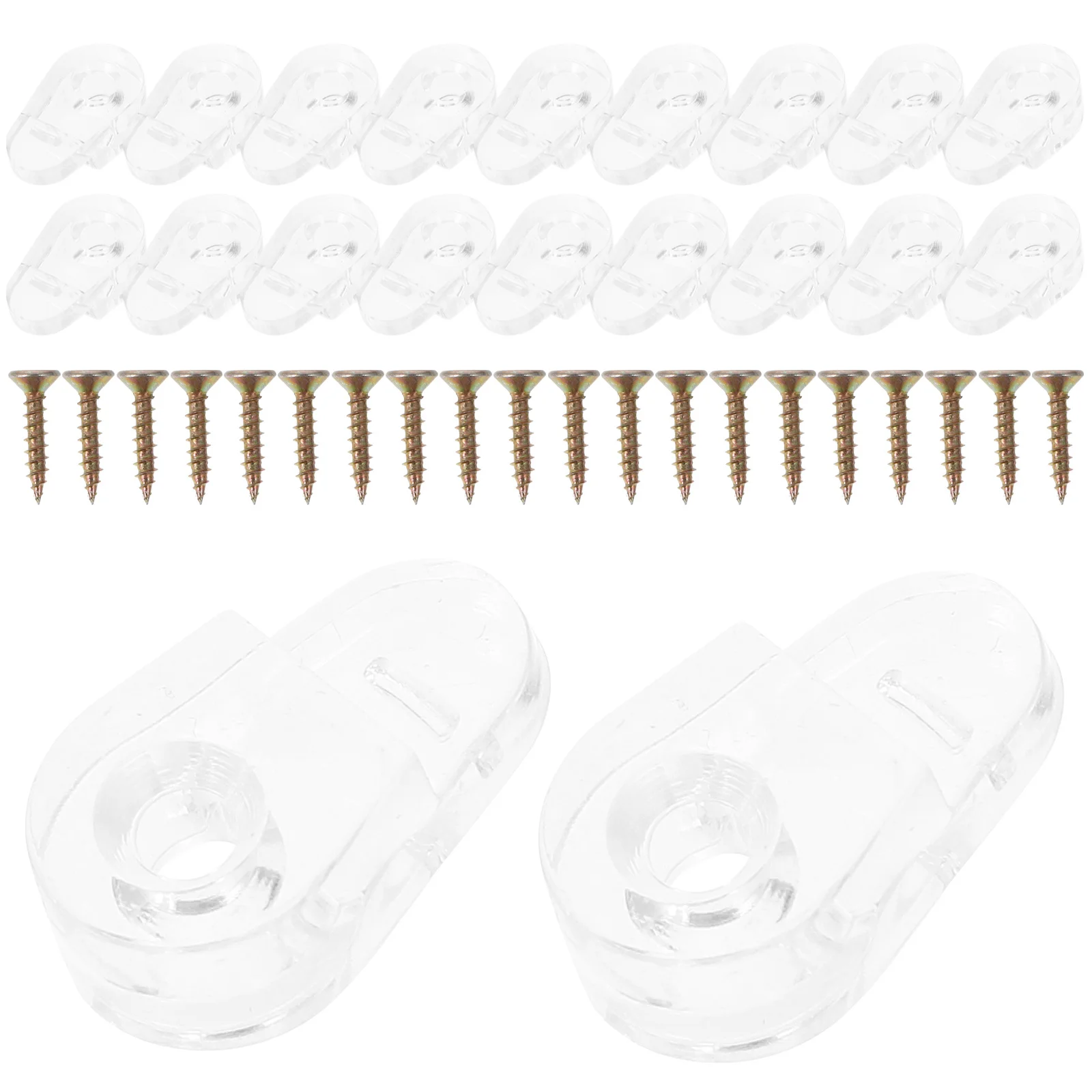 

20pcs Glass Bracket Holder Clips for Doors Frame Cabinets Mirror Glass Panel Mounting Hardware Durable Practical