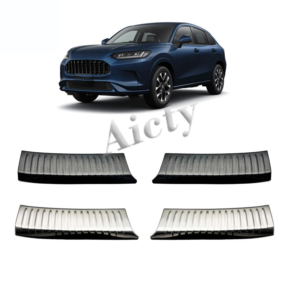 

For Honda ZR-V ZR V ZRV 2022 2023 2024 stainless steel Built-in Rear Bumper Protector door Sill Tread Plate Trim Accessories