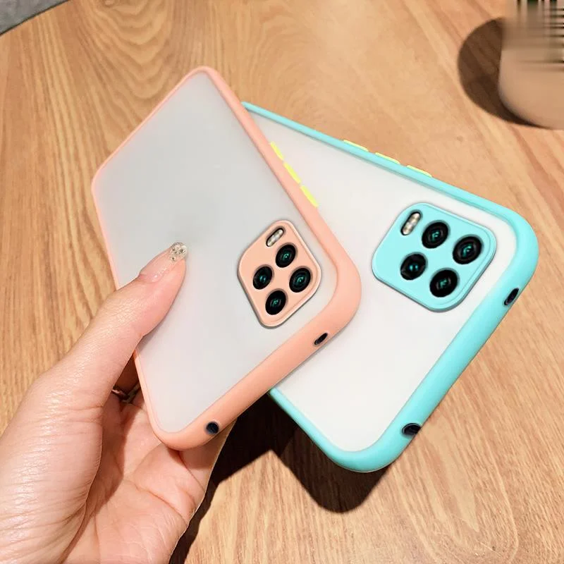 Capa durável fundas translúcida pc à prova de choque caso de telefone para xiaomi mi 10 lite 10t 11 mi 12x nota 10 lite poco x3 pro x3 nfc