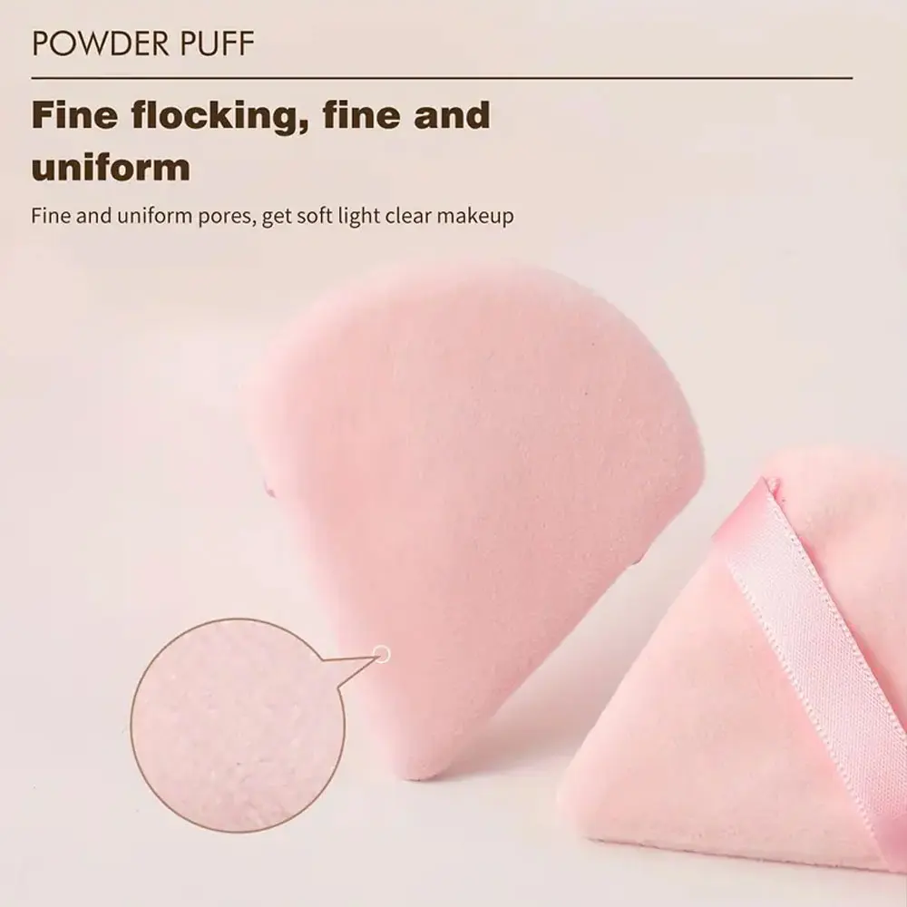 10pcs Triangle Powder Puff Setting Loose Powder Puff Makeup Sponge Powder Cushion Air Cushion Flocking Powder Puffs