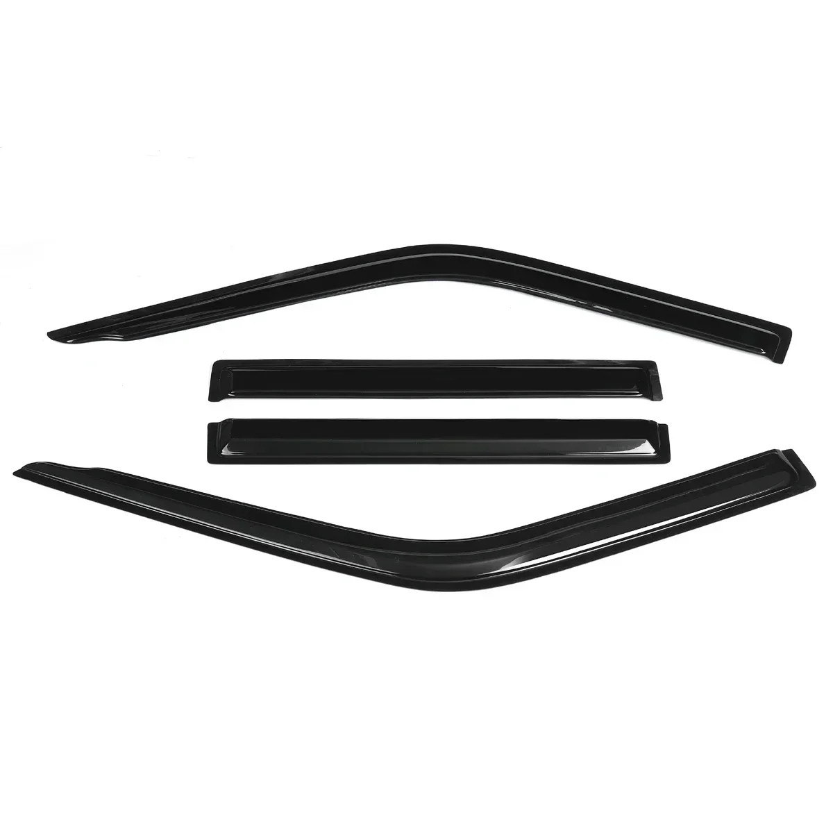 New 4x Car Side Window Wind Deflectors Tinted Awnings Wind Shelters Sun Rain Guard Shelter For Nissan For Navara D22 1997-2015