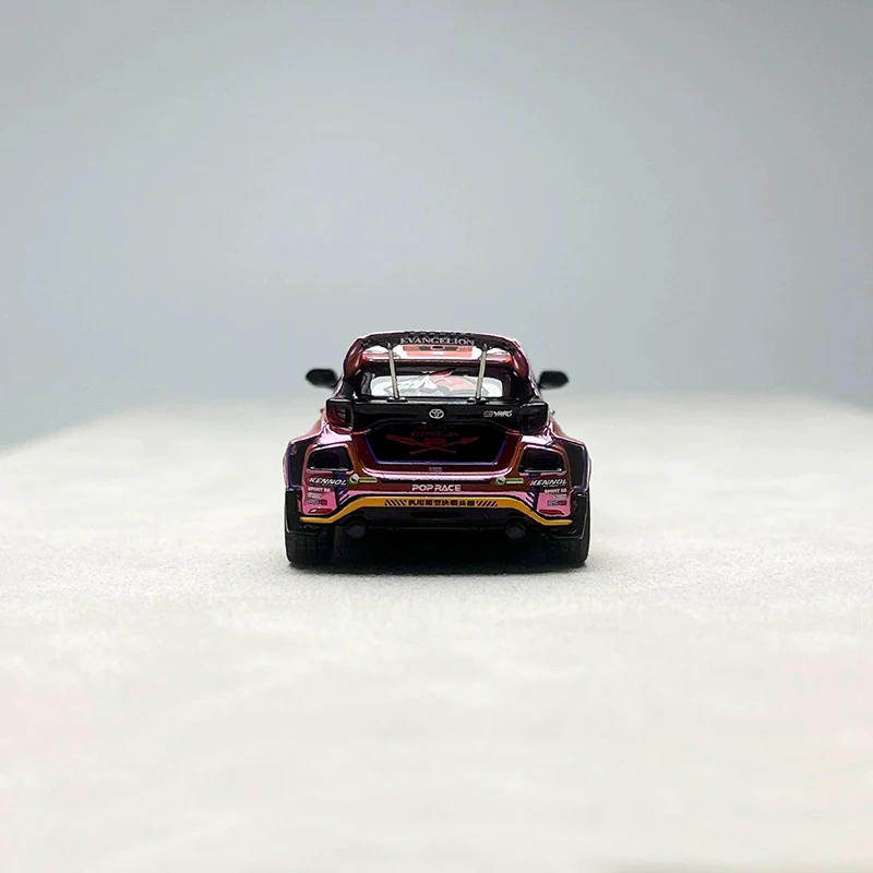 POPRACE Schaal 1:64 GR Yaris EVA PR640220 Legering Simulatie Auto Model Collectie Display Ornament Speelgoed Gift