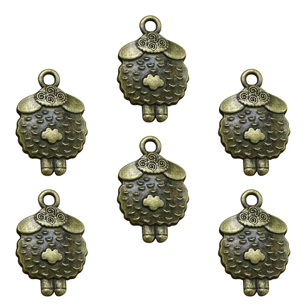

20Pcs Mini Sheep Alloy Pendant Charms DIY Jewelry Components for Necklace Bracelet Earrings Keychain Accessories
