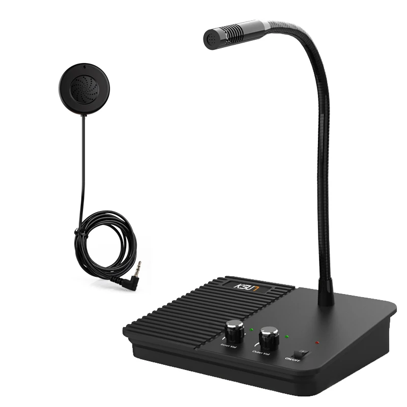 Bankintercom Zakelijke handsfree walkietalkie Tweeweg raamintercom voor bank/ziekenhuis/postkantoor