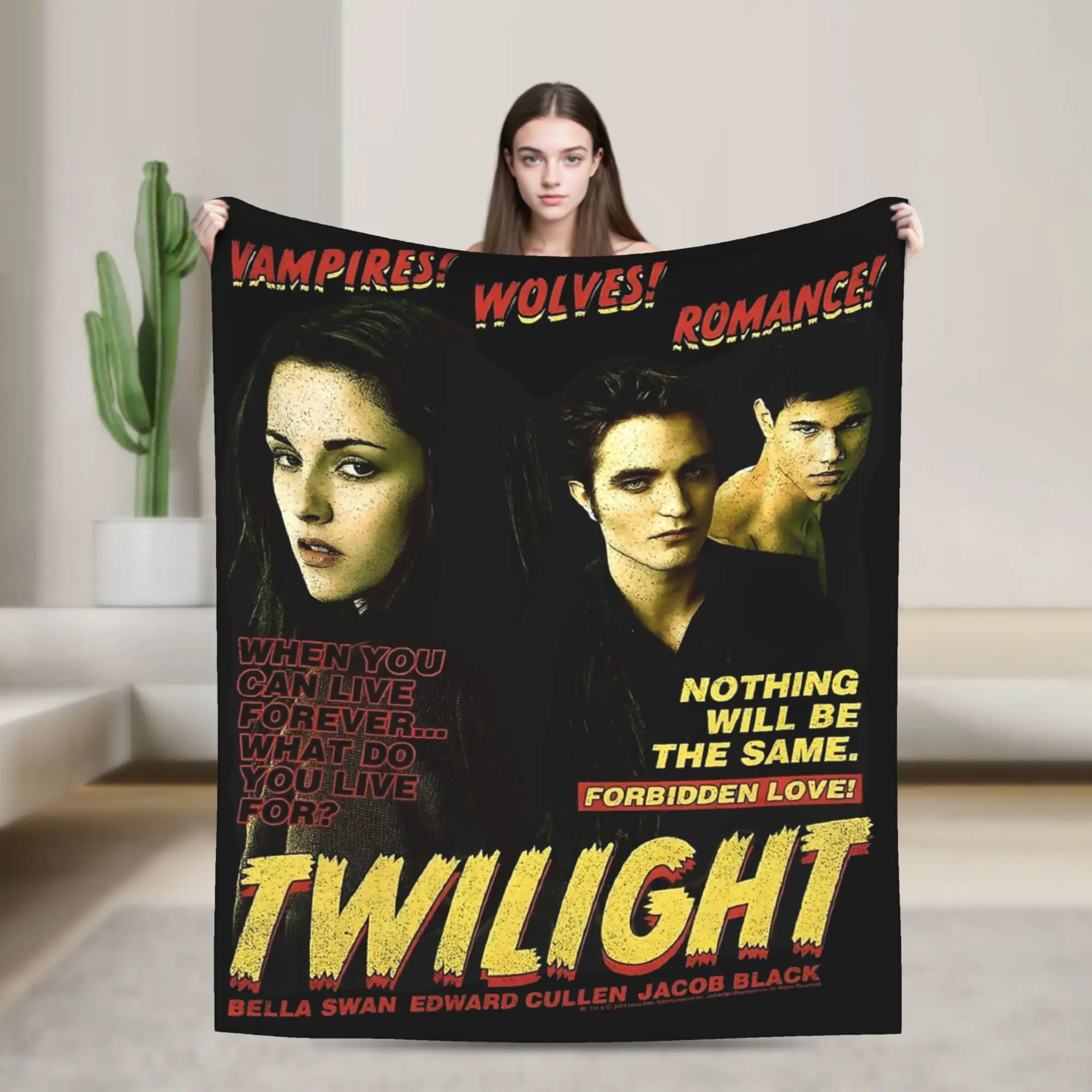Twilight Movie Blankets Fleece All Season  Portable Super Soft Throw Blanket for Bed Car Bedspread