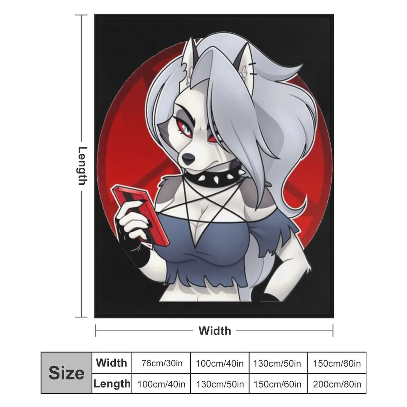 بطانية رمي Helluva Boss Loona، بطانيات لطيفة متعددة الأغراض للأطفال #6