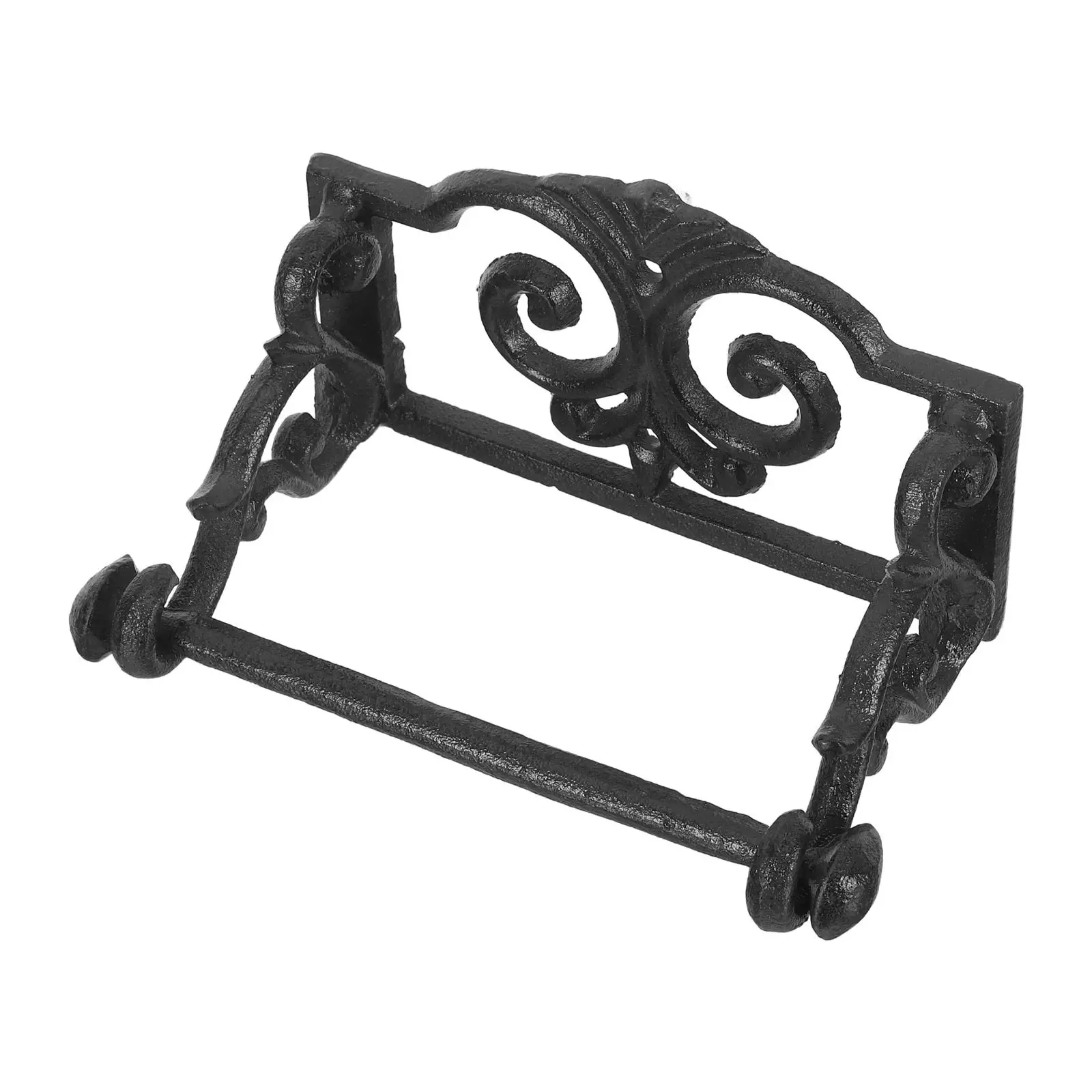 

Vintage Cast Iron Paper Towel Holder Wall Mounted Metal Napkin Rack Farmhouse Kitchen Towel Bar Entryway Key Holder Tissue