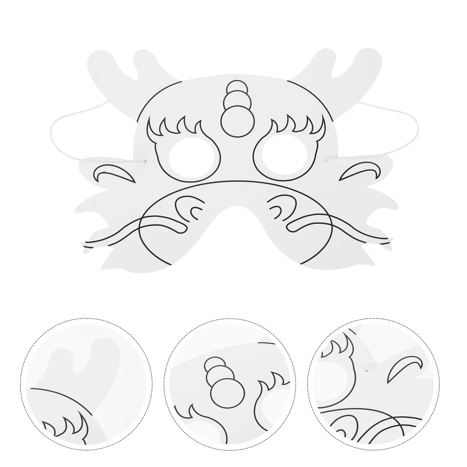 

6pcs Graffiti Mask DIY Paper Masks White Kids Blank Face Paintable Unfinished Masquerade Party Handcraft Costume Toy