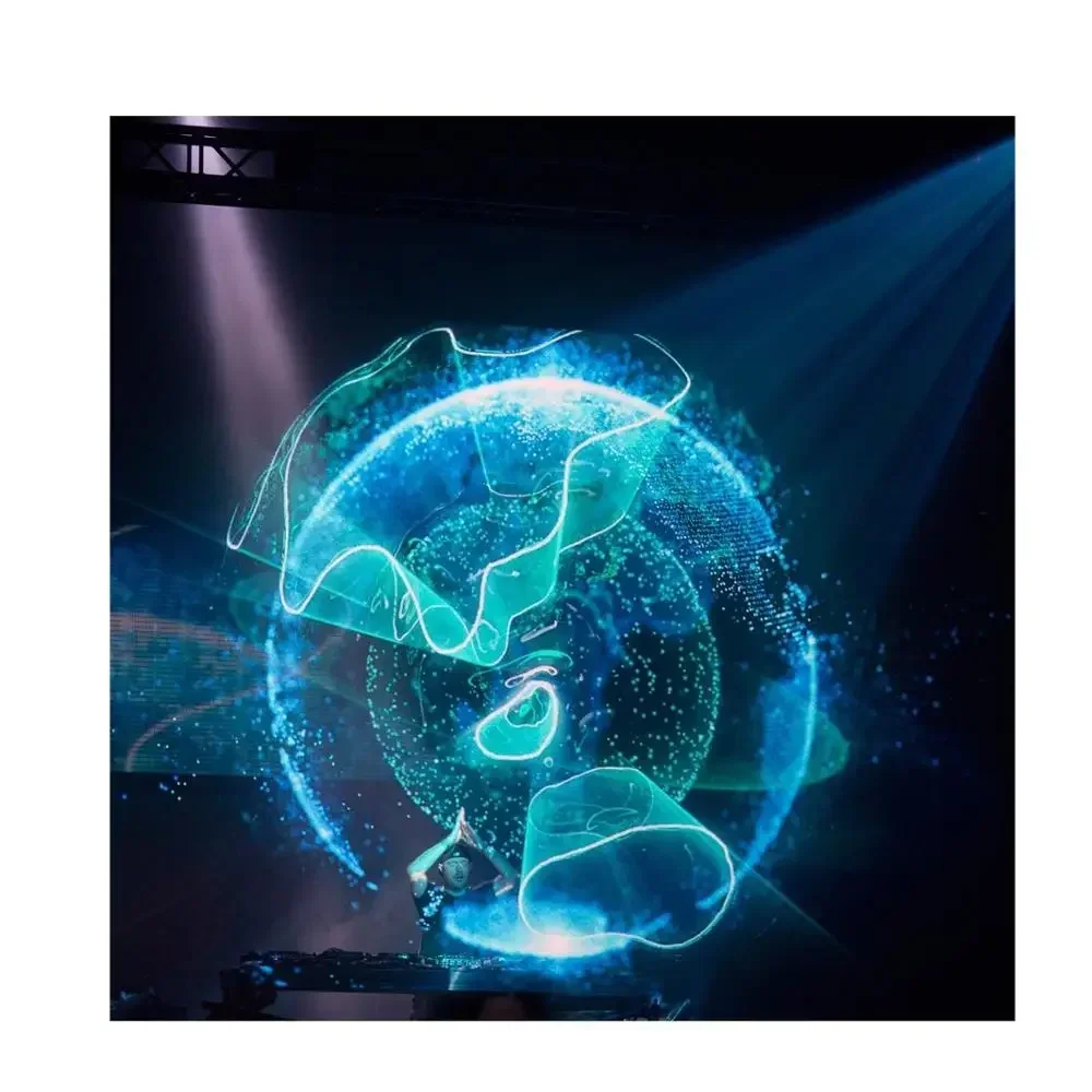 3D Holographic Projection Mesh Screen Holo Gauze Screen For Big Stage Show