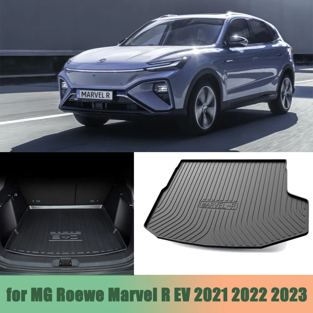 

Коврик для багажника автомобиля MG Roewe Marvel R EV 2021 2022 2023, резиновый ковер для багажника, поднос для груза, защитный поднос для багажа, аксессуары