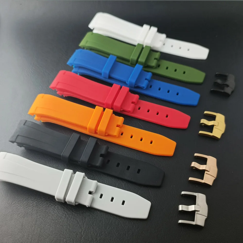 

Высококачественный резиновый ремешок для часов 22 мм, аксессуары для часов, черный/зеленый/серый/оранжевый, сменный браслет для часов 007, аксессуары для часов.