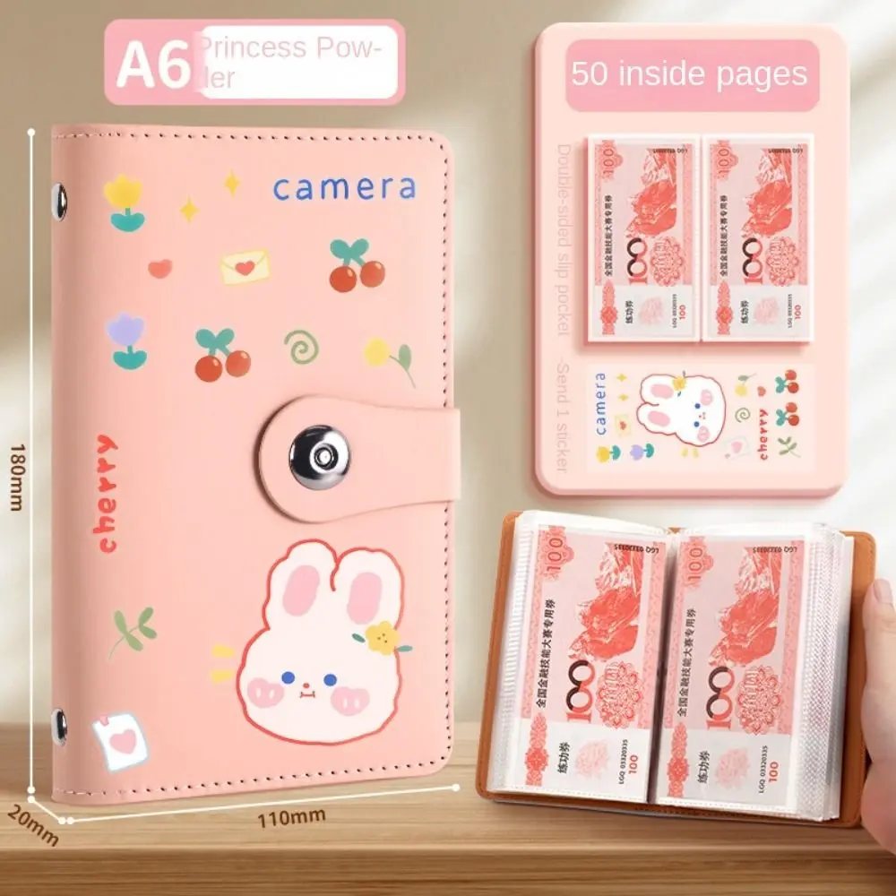Risparmia denaro 100 buste Risparmio di denaro Challeng PU Mini raccoglitore di grande capacità Sfida di risparmio Carino riutilizzabile