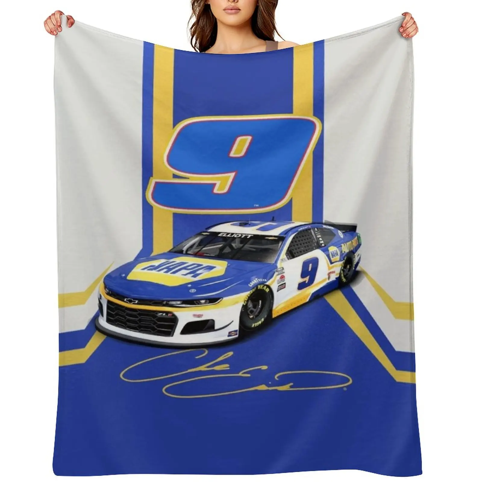 

chase elliott 2 Throw Blanket Bed linens Thermal valentine gift ideas Travel Blankets