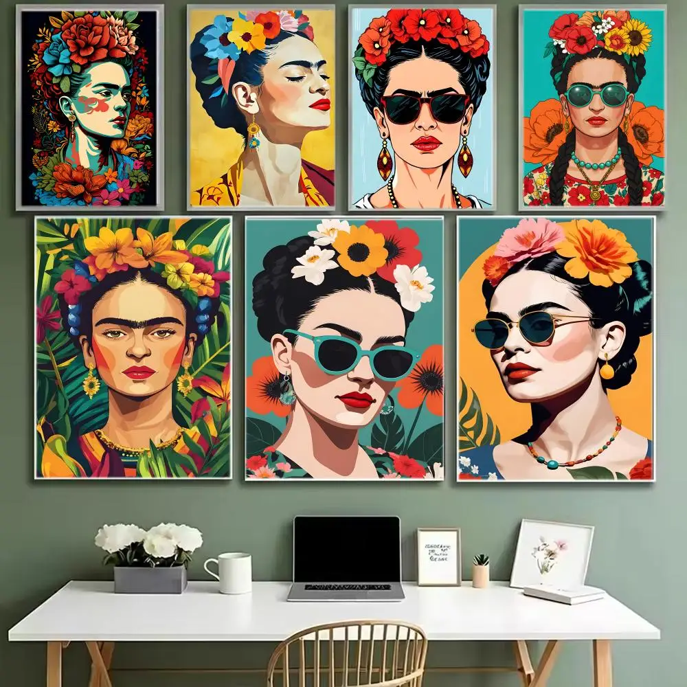 Póster de Frida Kahlo, póster icónico, arte de pared impreso, póster decorativo, decoración del hogar, regalo, sin marco