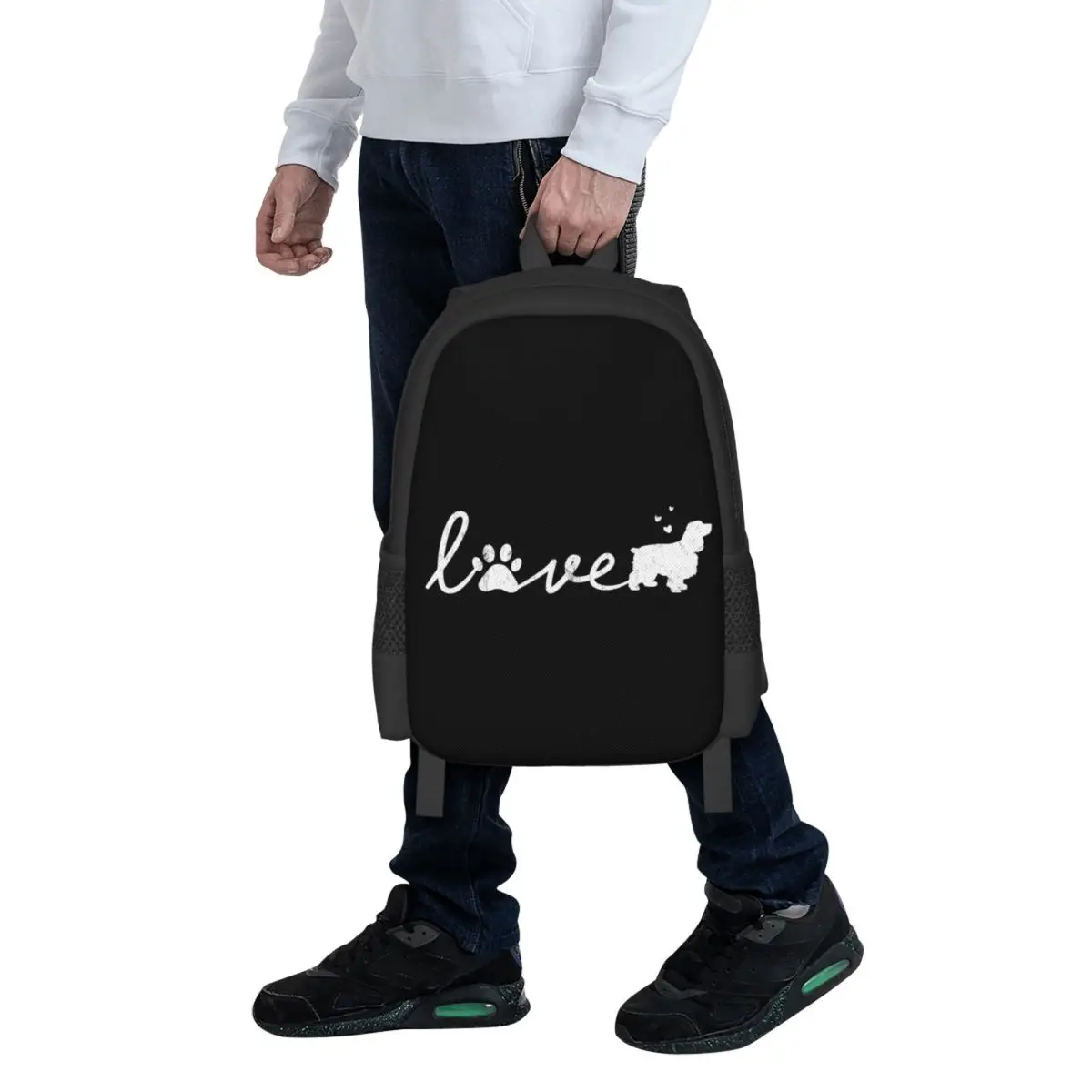 

Cocker Spaniel Love Dog Pet Lover Gift Student Backpack School Bag Hiking Travel Daypack for Men Women Bookbag Shoulder Bags
