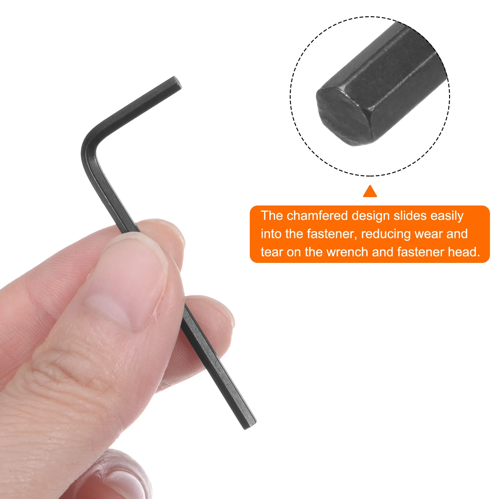 2-20개 육각 키 렌치 CR-V L자형 육각형 SAE 렌치, 검정색