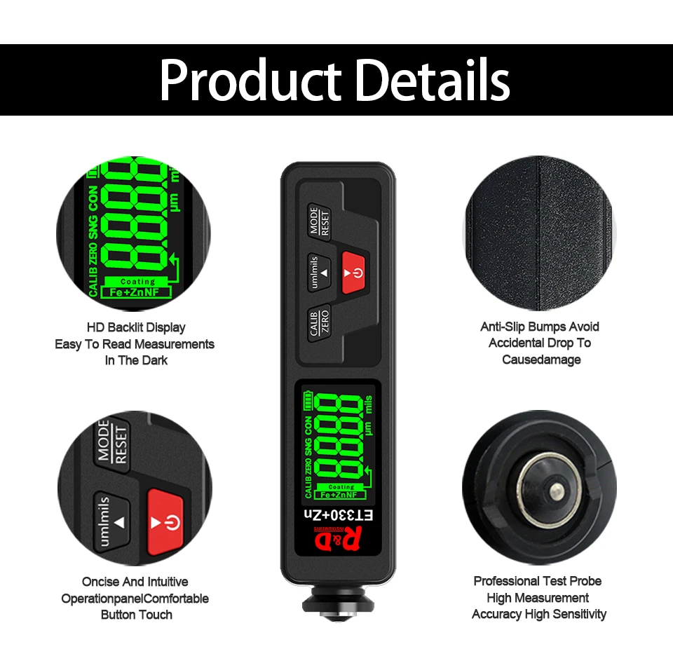 NOYAFA ET330 Lackdickenmessgerät Autolack Tester Meter Autolack Dicke Tester Meter Messgerät