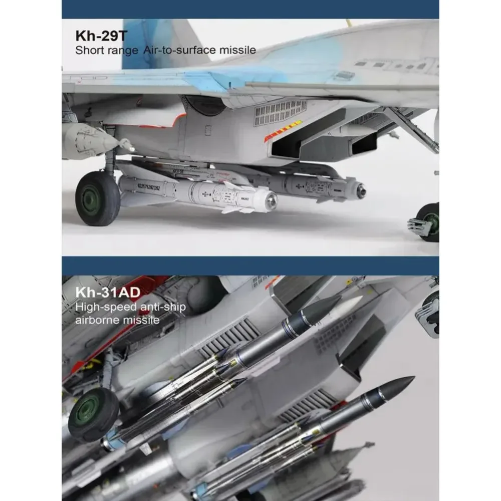 L4823 1:48 Scale Assemble Proportional Kit Attack Aircraft Model Su-35S “FLAMLER-E” MULTIROLE FIGHTER AIR TO SURFACE G.W.H