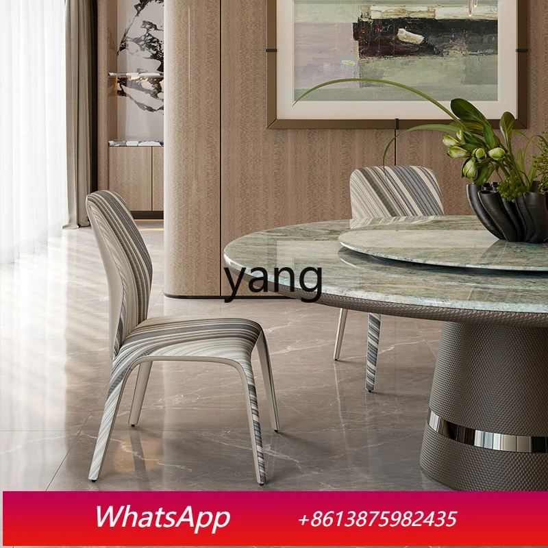 

LTT Italian Light Luxury Dining Chair Modern Restaurant Household Commercial Soft Bag Backrest Chair