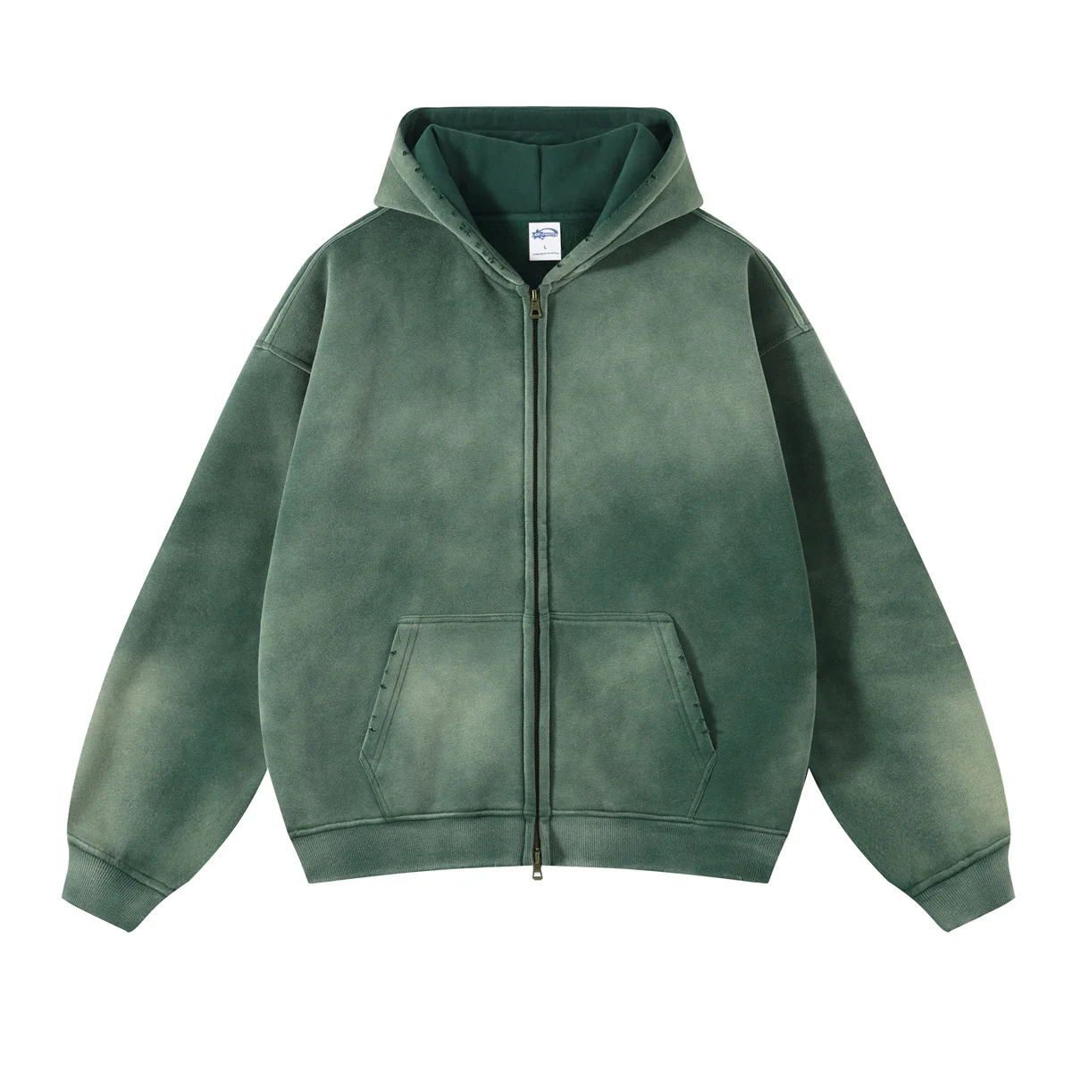 Azuki Men's Contrasting Colors Zipper Hoodie - Loose Fit Alliance Theme Sweatshirt, Full Zip With Drawstring & Pockets 4 thumbnail image