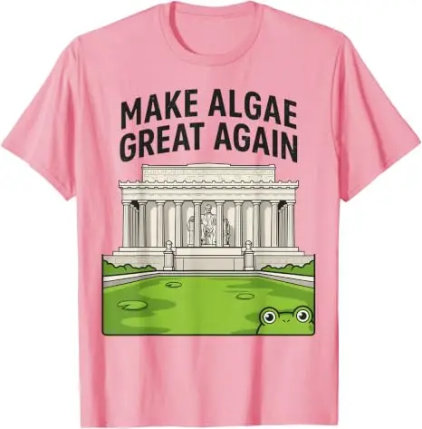 Lustiges „Make Algae Great Again“ Lincoln Reflecting Pool Midterm Frog T-Shirt Y2k Ästhetisches Maga Sarkastisches Witz-T-Shirt Streetwear Geschenke – Detail 4