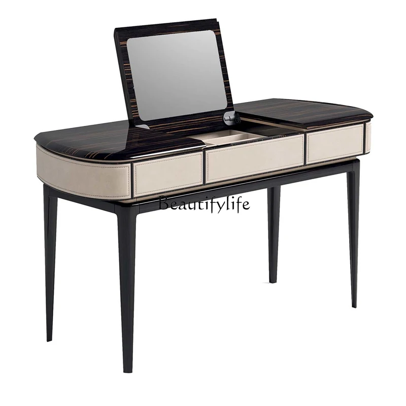 

Light Luxury Dresser Simple Post-Modern Makeup Table Integrated Flip Home High-End Italian New Furniture