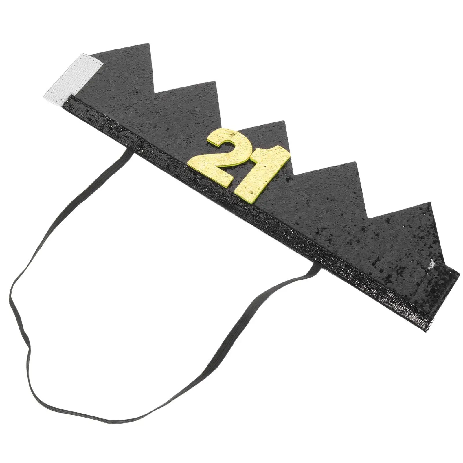

Birthday Hat Non woven Fabric Black Gold Party Supplies Lightweight Compact Size Crowns Themed Decoration Fade Resistant