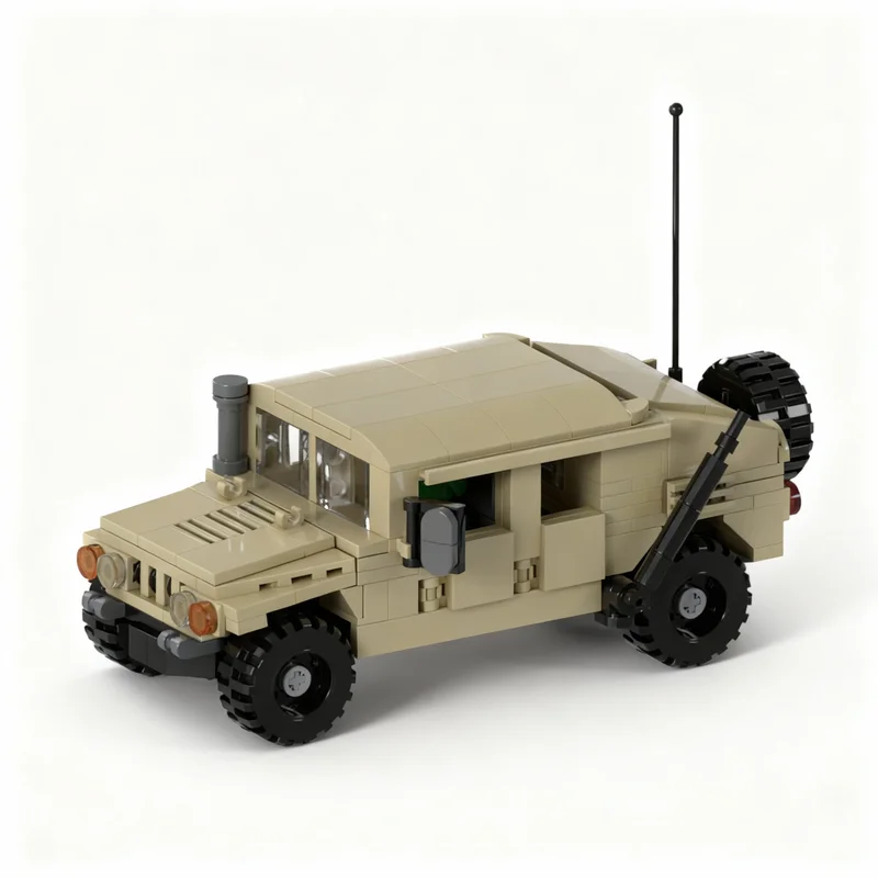 

393pcs MOC Minifigure Scale HumVee Cars Model Building Blocks Construction Toy Christmas Gifts DIY Creative Idea Education Brick