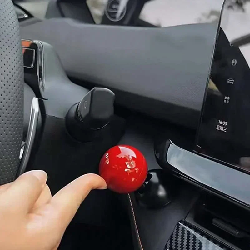 1PCS Push Start Button Joystick Ball Creative One Key Rocker Interior Ornament Engine Start Modificatio Lever Car Accessories